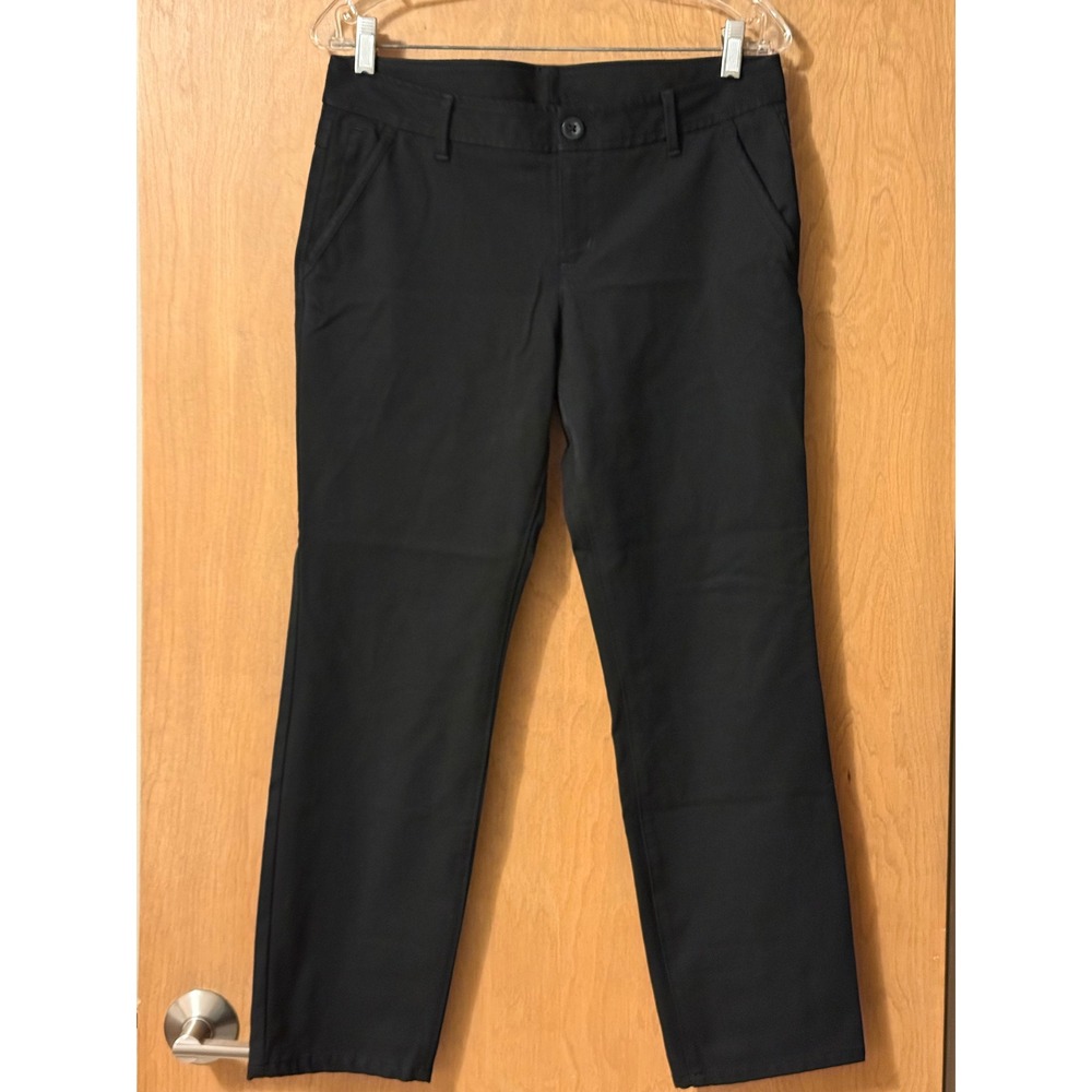 Eddie Bauer Trousers Womens 8P Black Straight Ankle Stretch Zip Pocket Work Pant